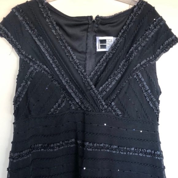 Dazzling Black Cocktail Dress - Size 16 - Perfect for Holiday Parties - Picture 6 of 10